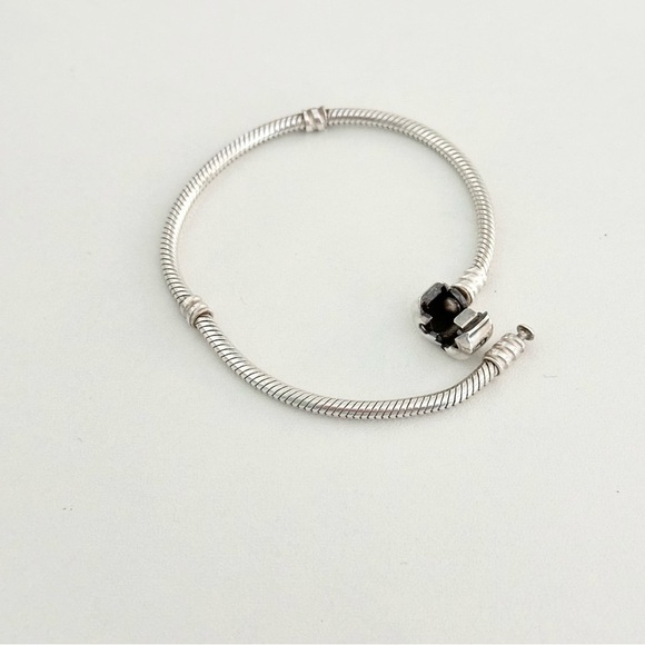 Pandora Sterling Silver Classic Moments Snake Chain Barrel Clasp Bracelet 7.5" - Picture 5 of 5